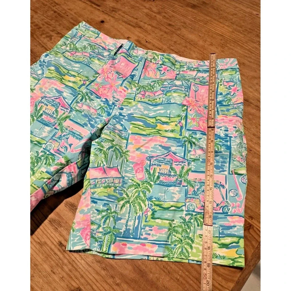 Lilly Pulitzer Mens Beaumont Shorts 38 Honda Classic Golf Print Cotton Stretch